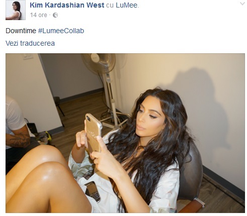 Prima postare a lui Kim Kardashian pe Facebook, după ce i-a fost redeschisă pagina de socializare