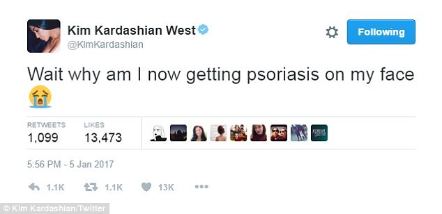 Kim Kardashian a anunţat pe Instagram că i-a apărut psoriazis-ul şi pe faţă