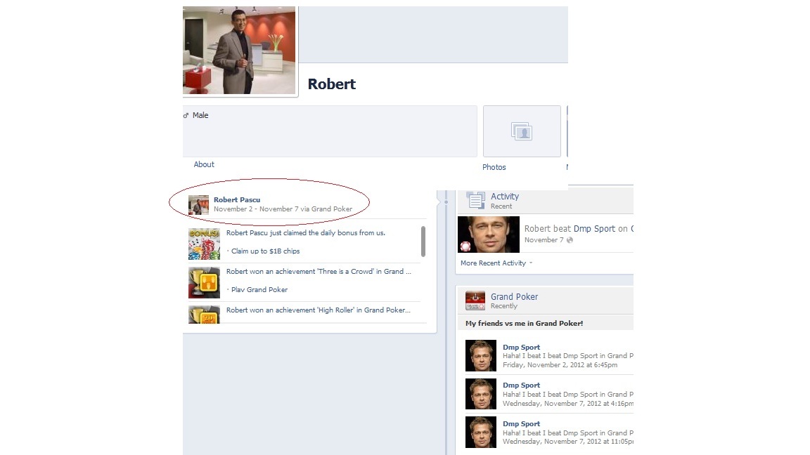 Fostul bancher si-a postat pe Facebook rezultatele la mai multe jocuri de poker