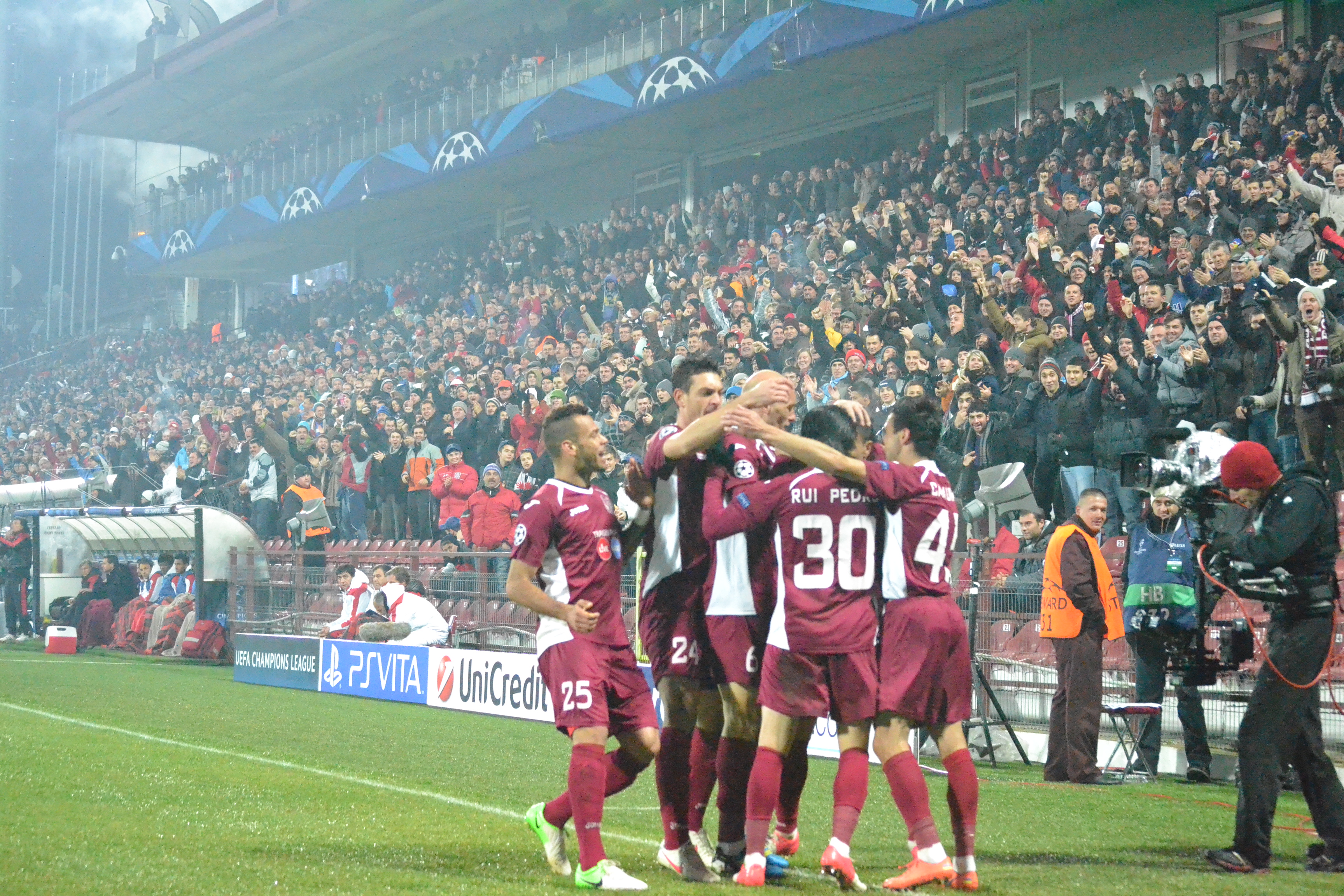 CFR-iştii , fericiţi că au învins echipa portugheză Braga cu 3 la 1