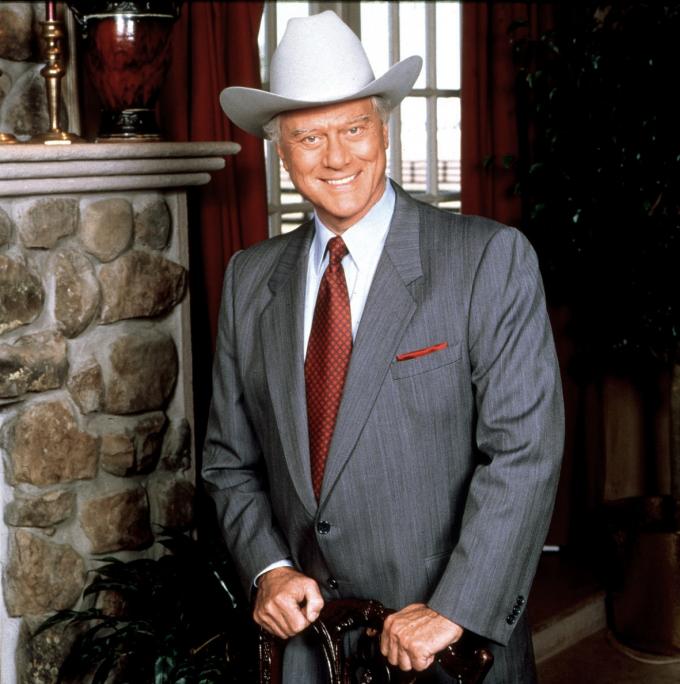 Larry Hagman, în rolul care l-a făcut celebru în toată lumea, J.R. Ewing