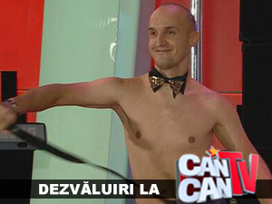 Fostul iubit al Moculeascai a fost convins sa faca striptease pe 3 bonuri de masa! Cristi Marin, aproape gol pentru 27 de lei!