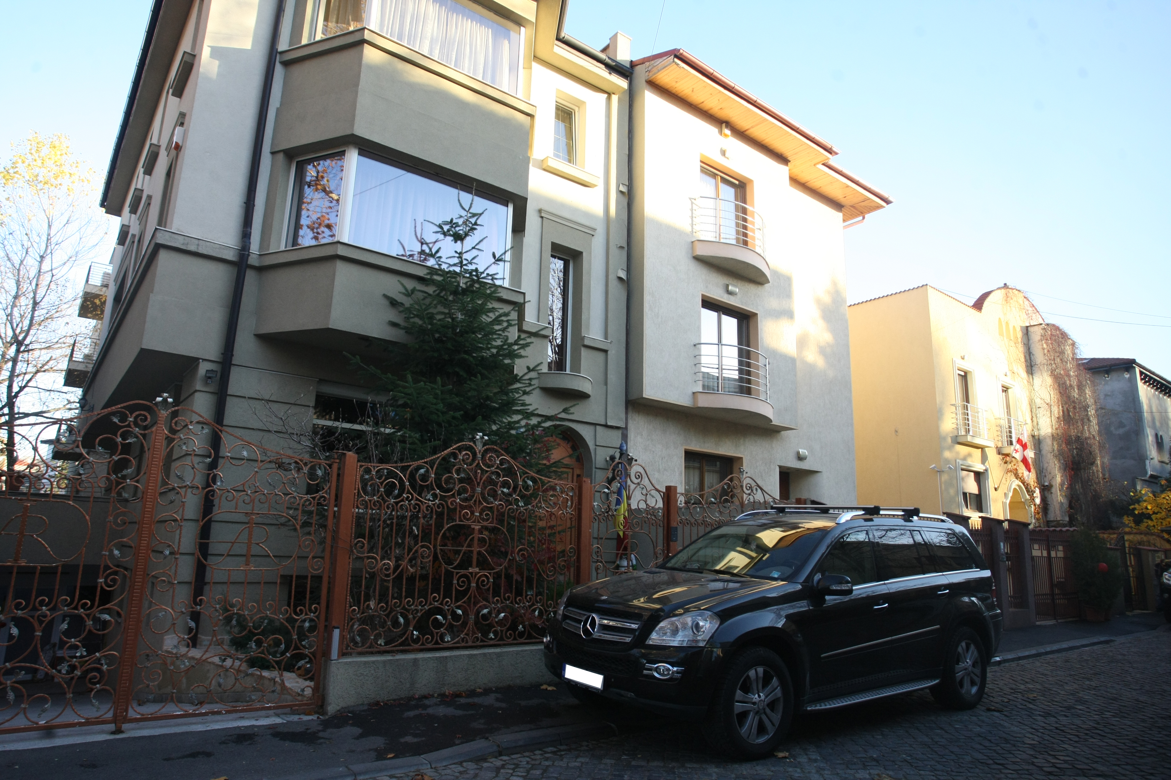 Inca de ieri, Romanita Iovan a arborat drapelul la vedere, in curtea casei ei din Primaverii