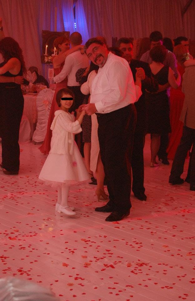 Cornel Vaida si fiica lui Teo, la nunta vedetei TV.