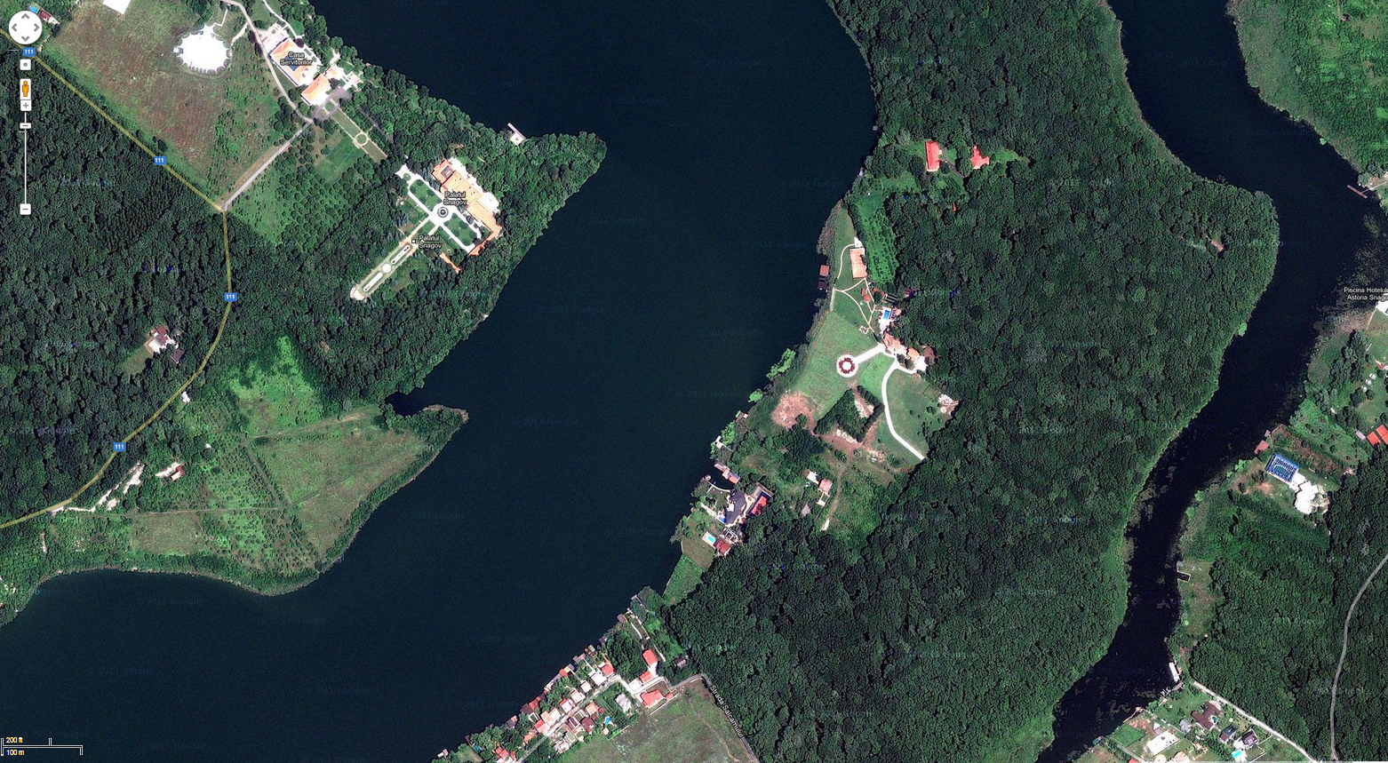 Imagine din satelit cu domeniul lui Remus Truica