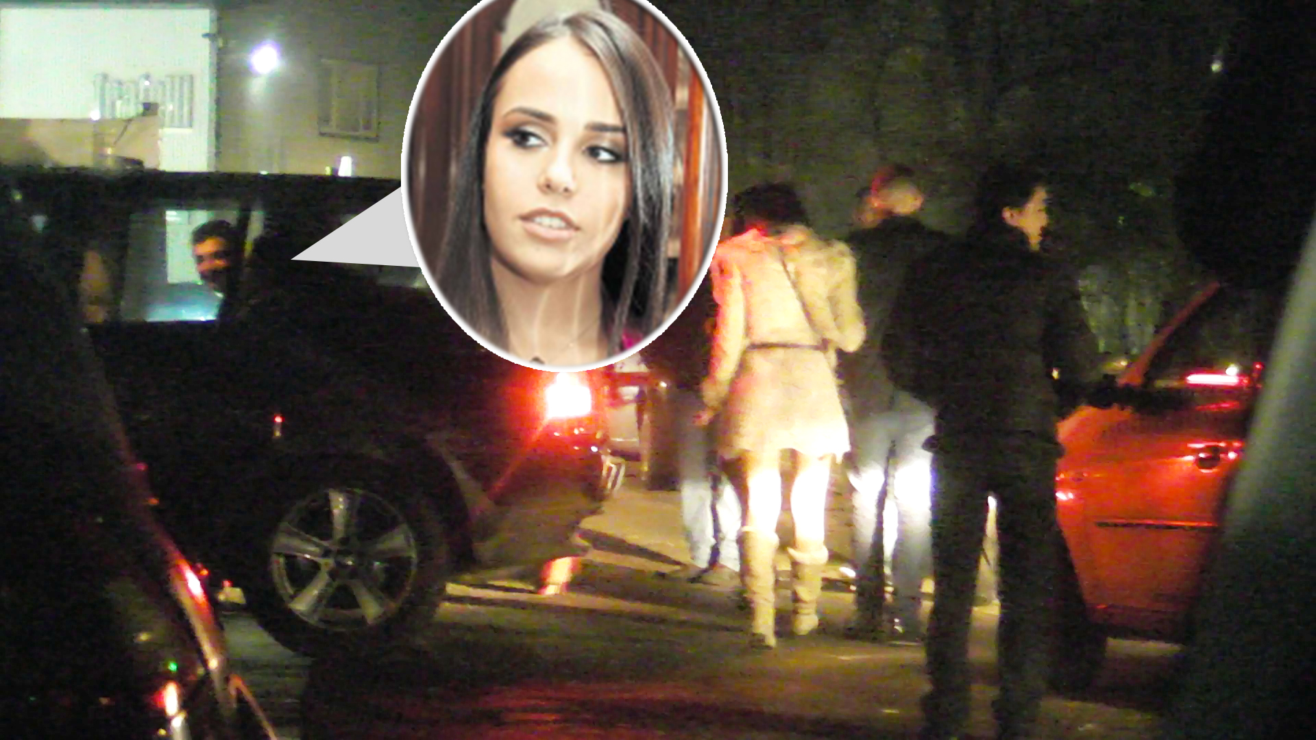 Fiica milionarului si prietenului ei au mai stat cateva minute in fata clublului, in masina, dupa care au plecat