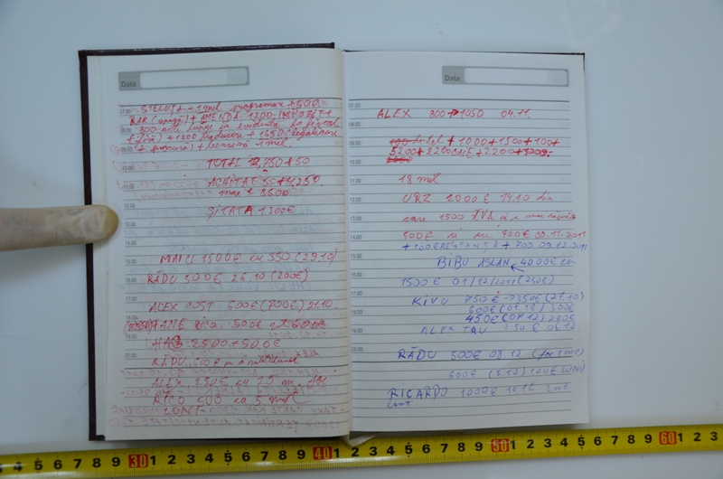 Sile Camataru sublinia cu carioci de culori datornicii