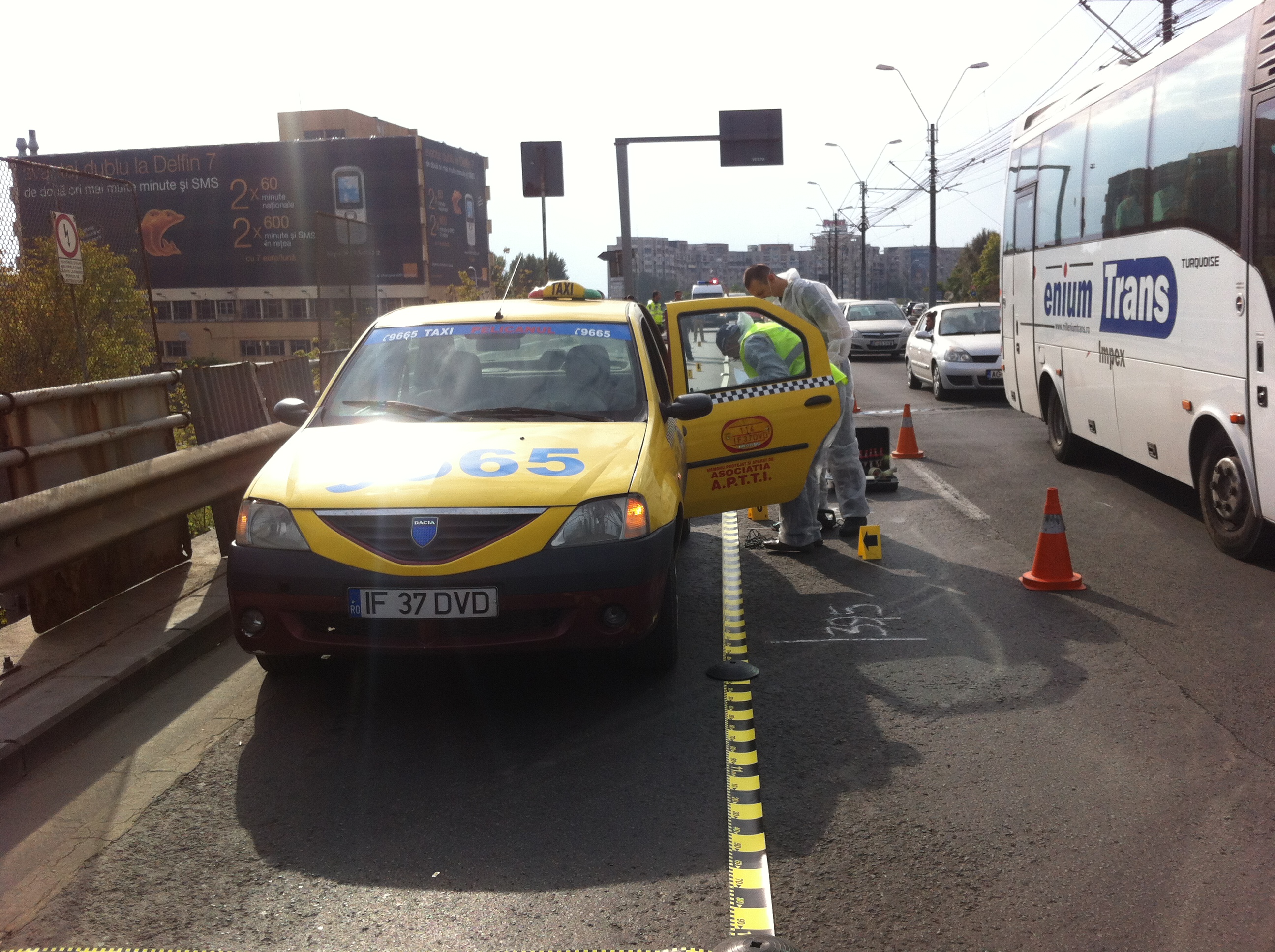 Incidentul a avut loc in octombrie anul trecut pe Podul Grant din Bucuresti