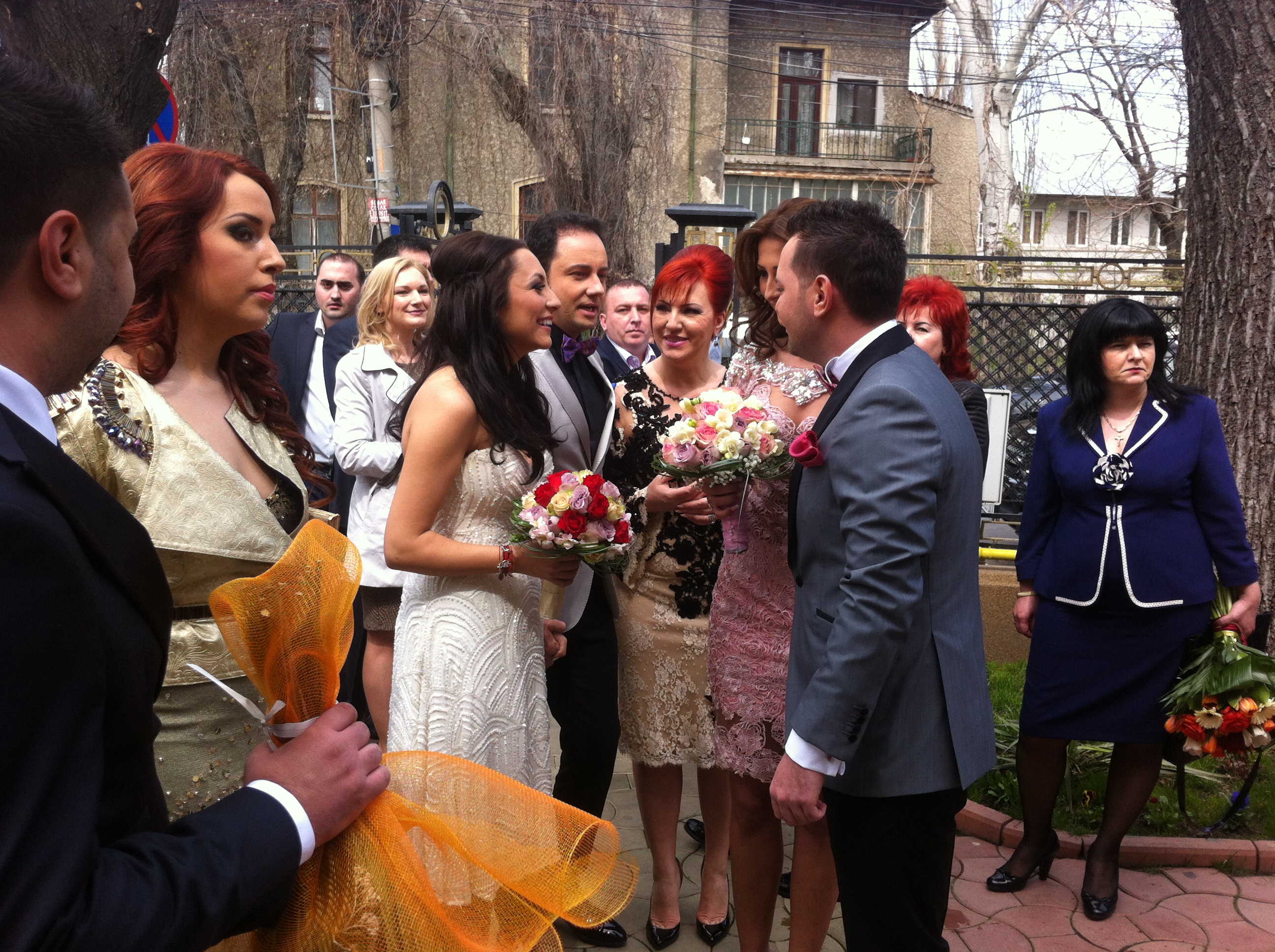 Nasii, Andra si Catalin Maruta, alaturi de miri si sotia lui Piedone