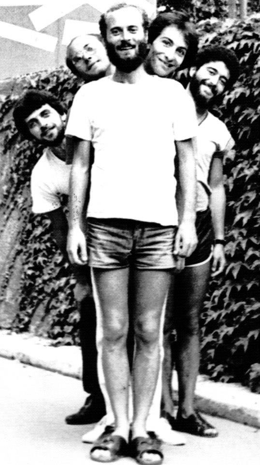 Doru Antonesi, Darie Valentin, Toni Grecu si Silviu Petcu, la Bucuresti, in 1984, la