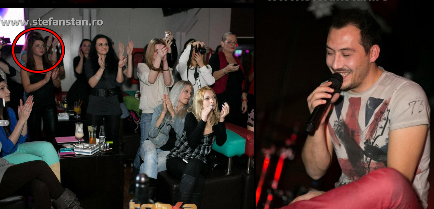 Laura, in public la un concert al lui Stefan Stan, Intr-un club in Capitala. sursa: stefanstan.ro