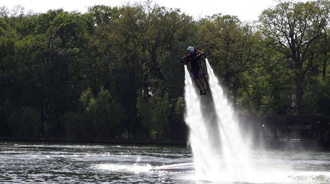 JetLev Flyer-ul ultima fita pe Lacul Snagov