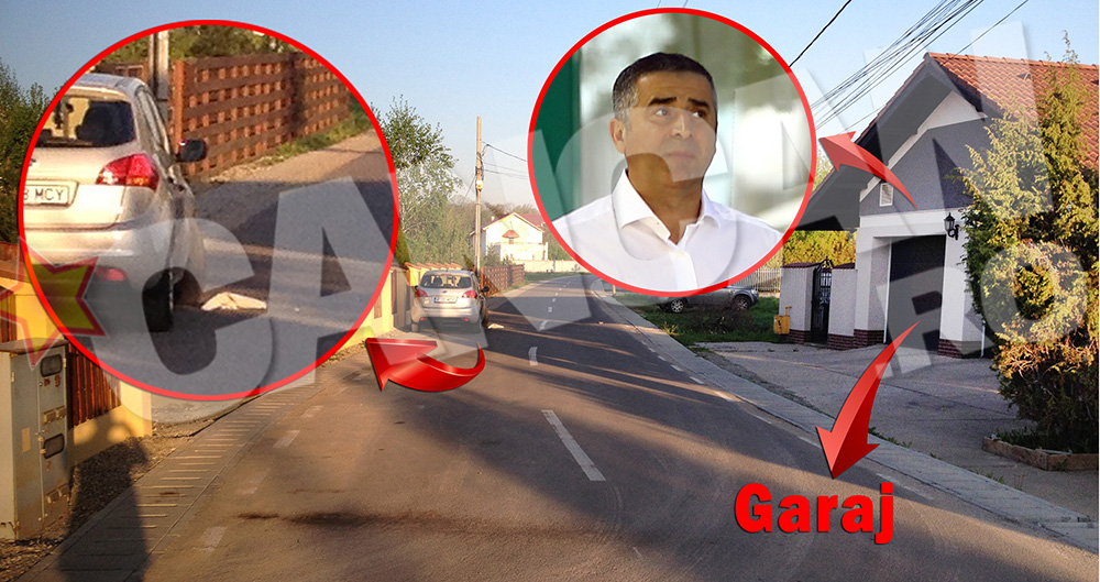 Masina care l-a iritat pe milionarul Mircioiu (si pe care ar fi atacat-o cu o caramida) se afla vizavi de intrarea in garajul sau