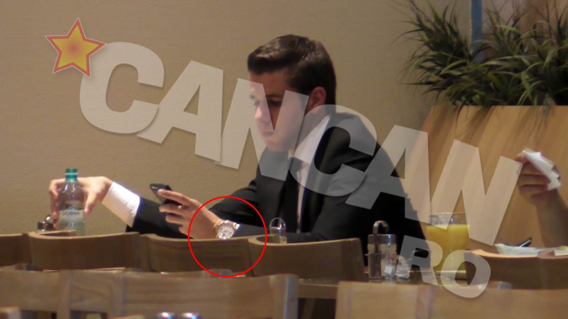 Ceasul de 40.000 de euro a stralucit tot timpul la mana lui