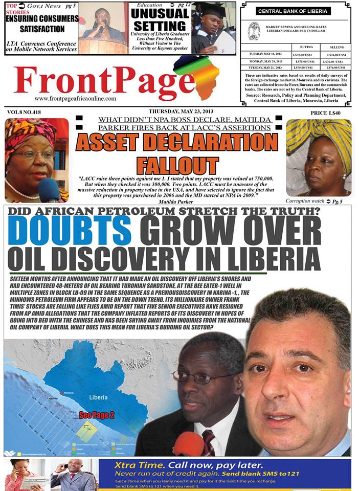 front page africa