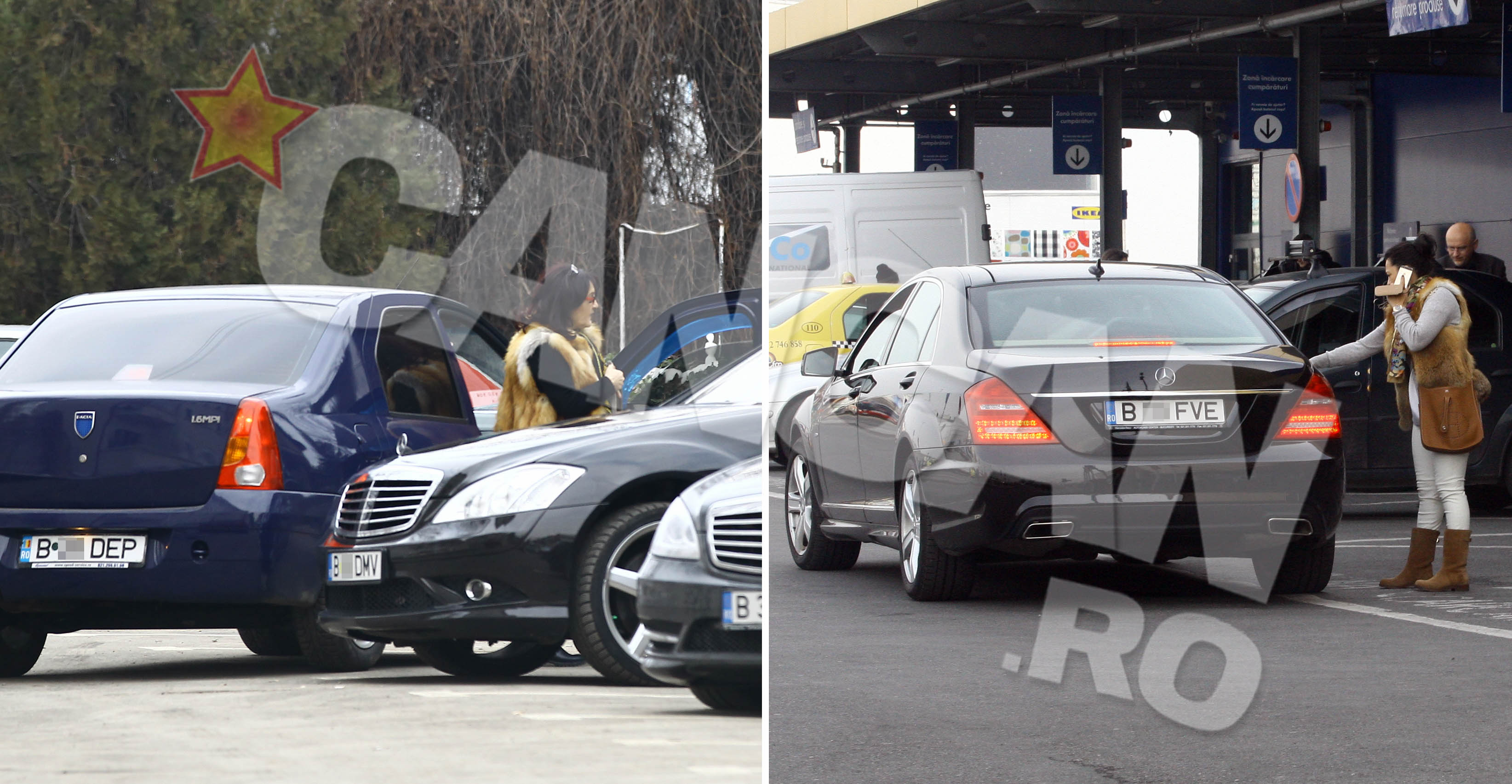 Cocheta doamna Lidia da, probabil, iama si in dressingul fiicei. Dovada: poarta aceeasi haina de blana