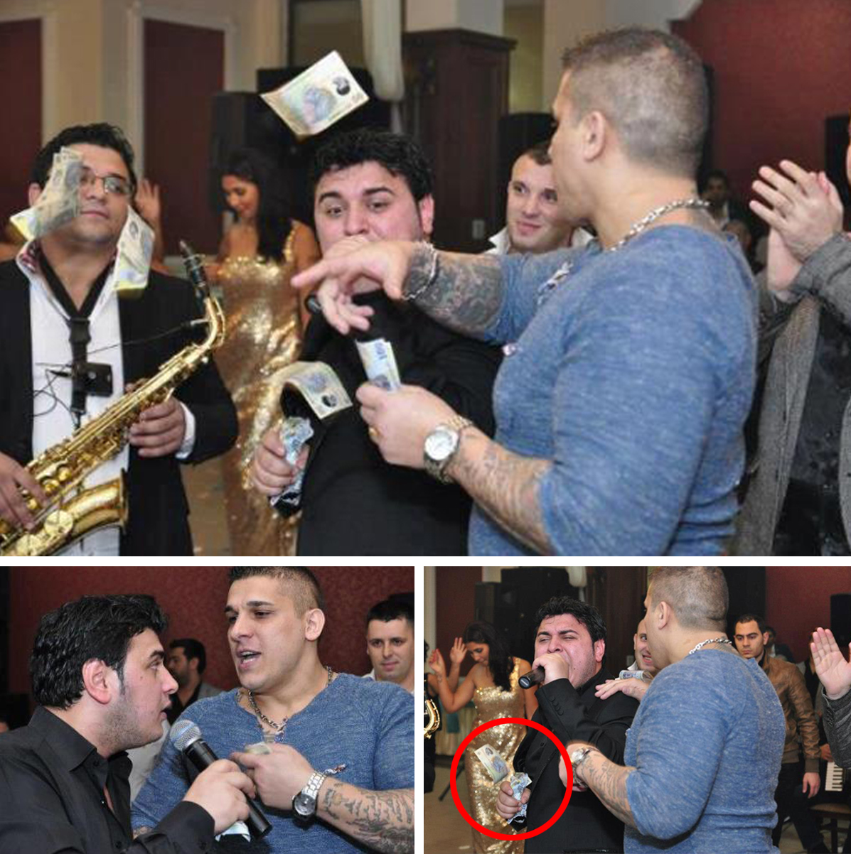 Adrian Corduneanu a aruncat ostentativ in Copilul de Aur cu bancnote de 50 de lei