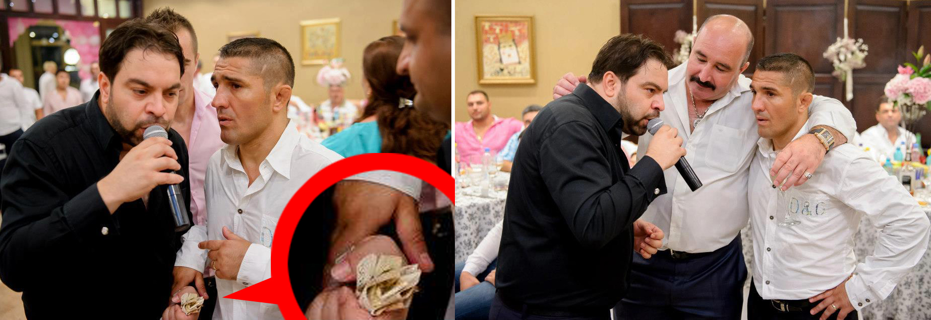 Mai discret decat Adrian, fratele Costel Corduneanu i-a” pasat” lui Florin Salam un pumn de bani sub privire lui Nutu Camataru