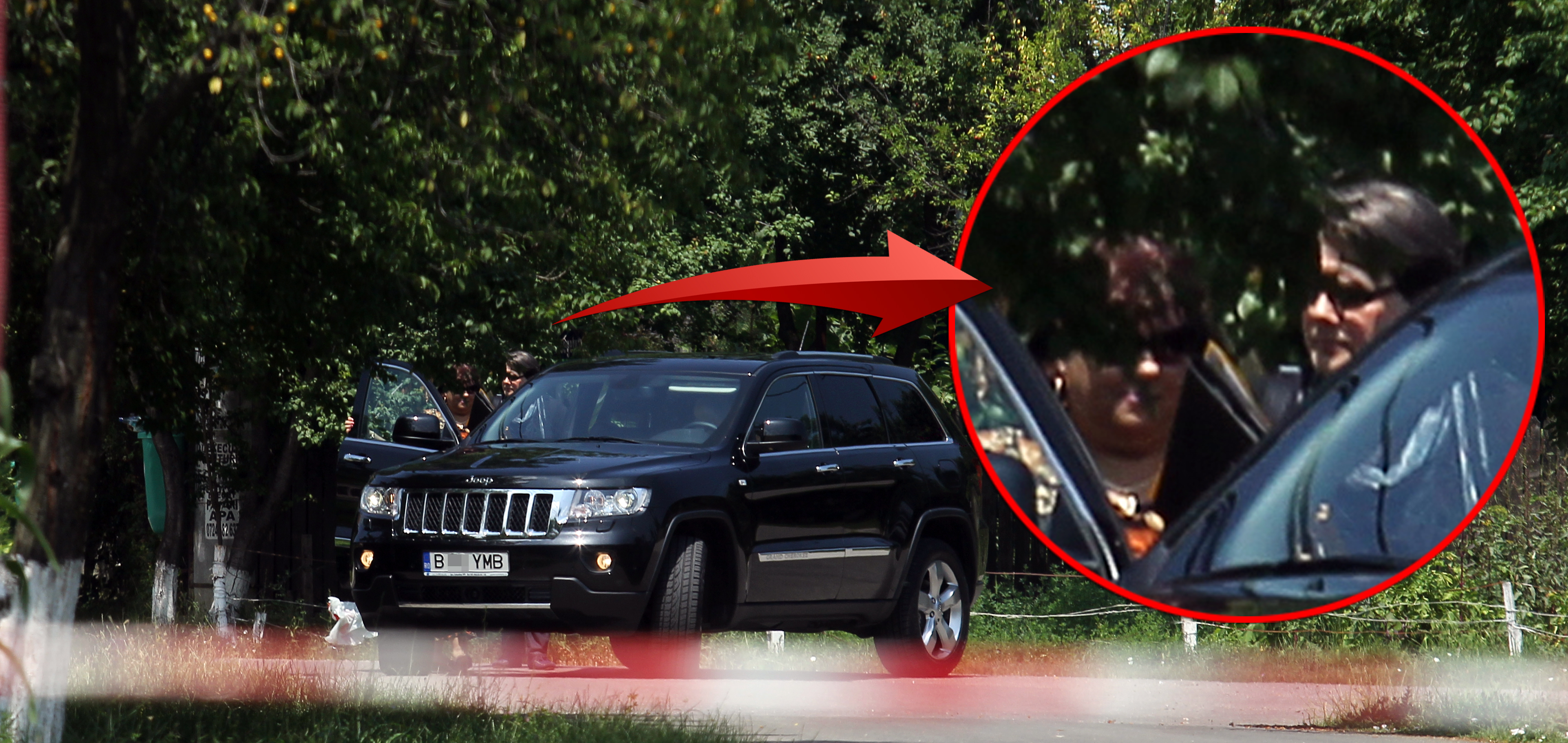 Cantaretul si femeia care-l insotea se urca in masina