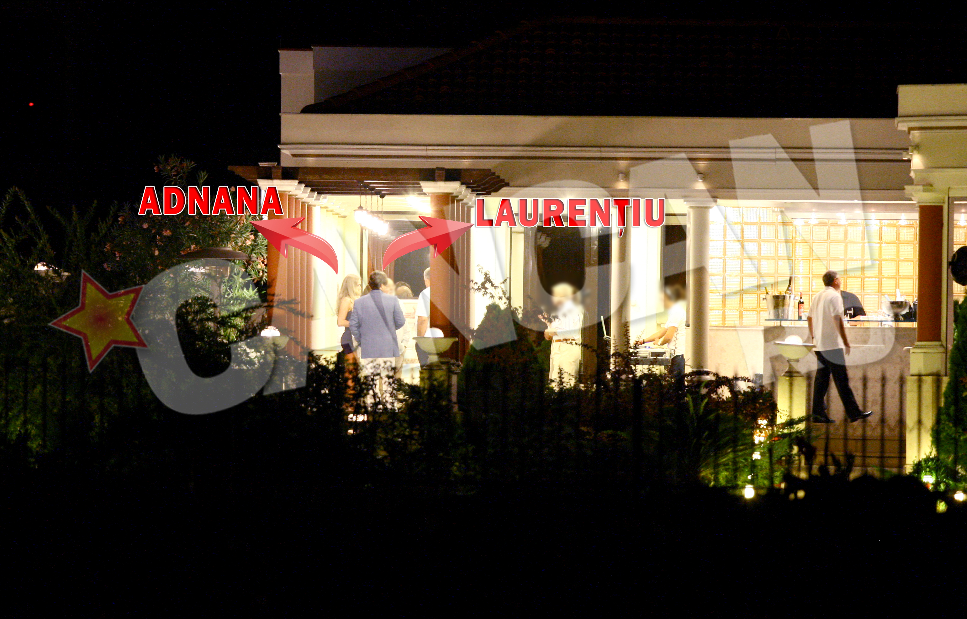 Pe vremuri, Adnana era intotdeauna alaturi de sotul ei la fastuoasele petreceri de la Snagov. In aceasta imagine il insotea pe Laurentiu la ziua asociatului sau, Adrian Roncea
