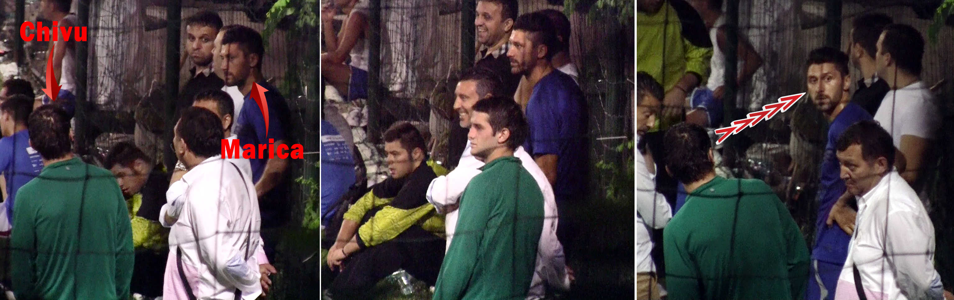 Chivu si Marica au preferat sa priveasca meciul decat sa intre la joc