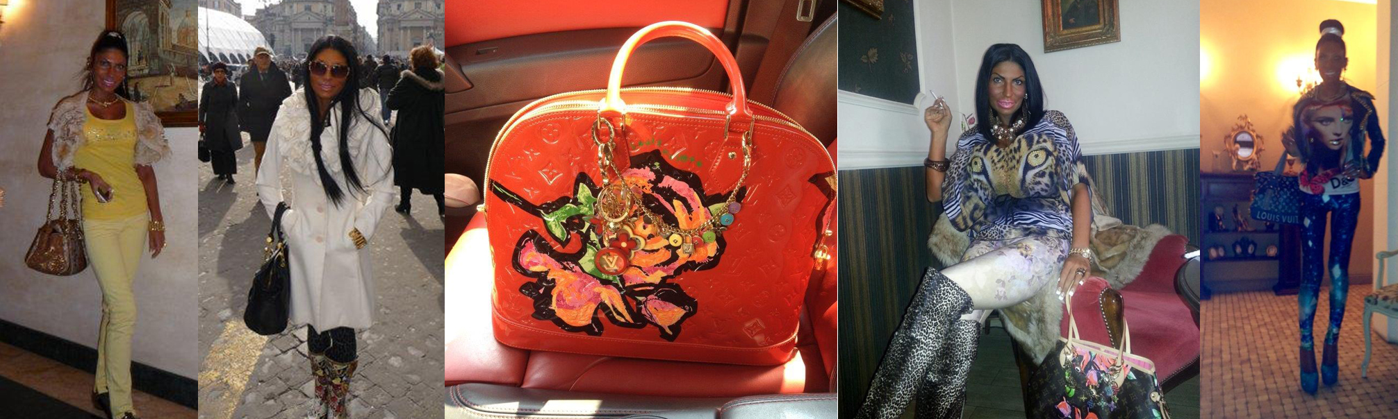 Roxy se expune in situatii diferite cu o gama mare de genti Louis Vuitton, despre care unii spun ca ar fi 