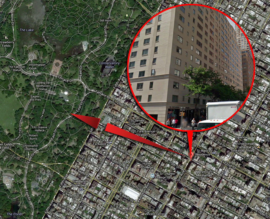 Cei doi locuiesc intr-un imobil la doi pasi de celebrul Central Park