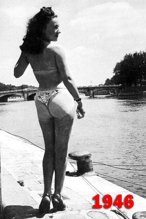 Acest costum de baie era la moda in Franta in anii '40