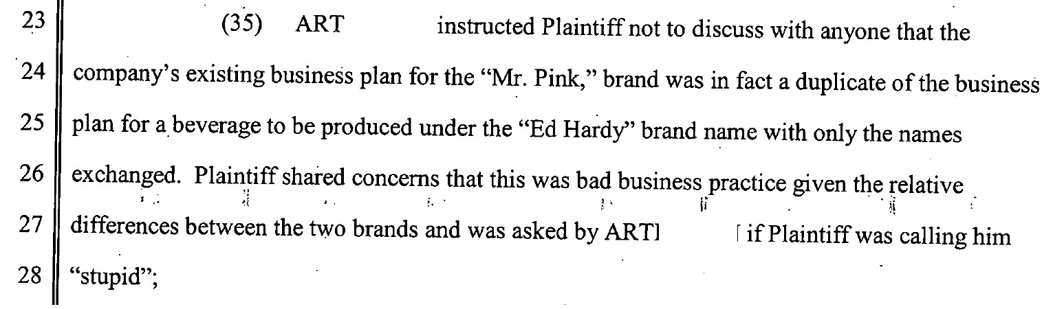 Facsimil din documentul depus in instanta de fostul director de la firma lui Mr Pink