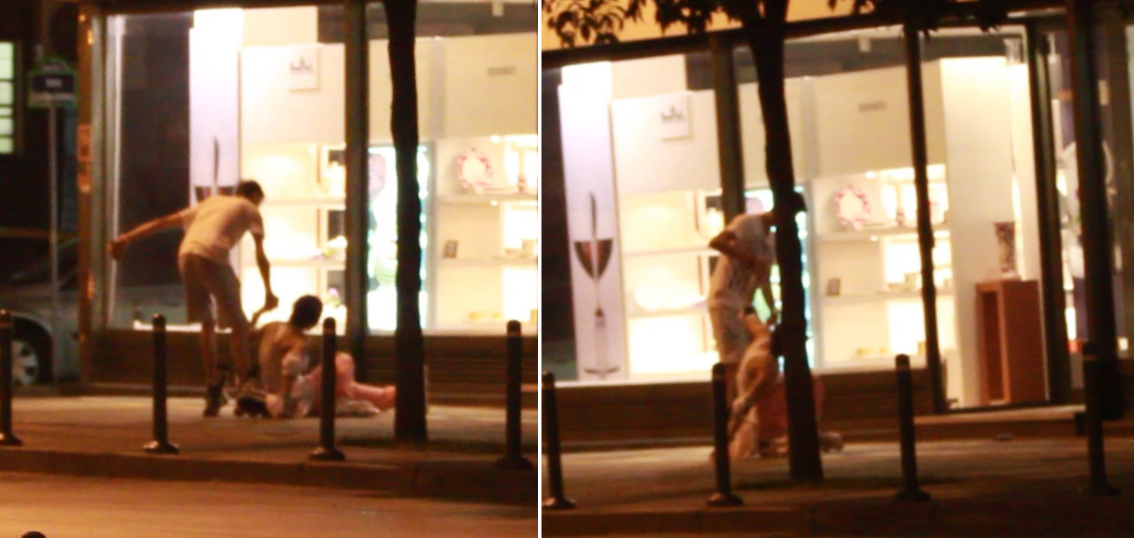 Intr-un moment de neatentie, Oana cade