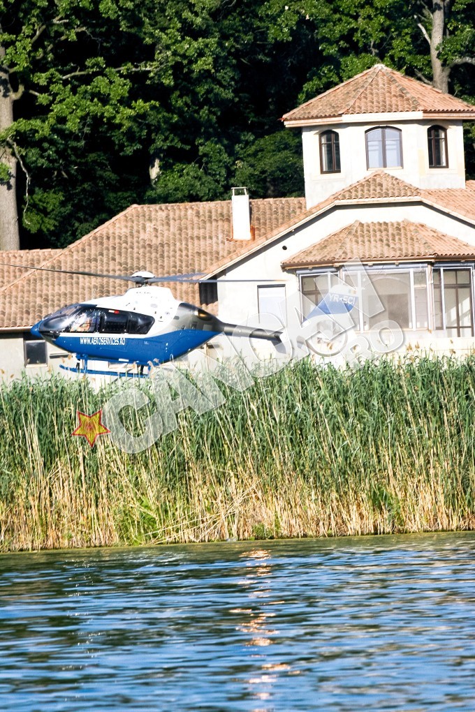 Elicopterul decoleaza de pe domeniul lui Truica