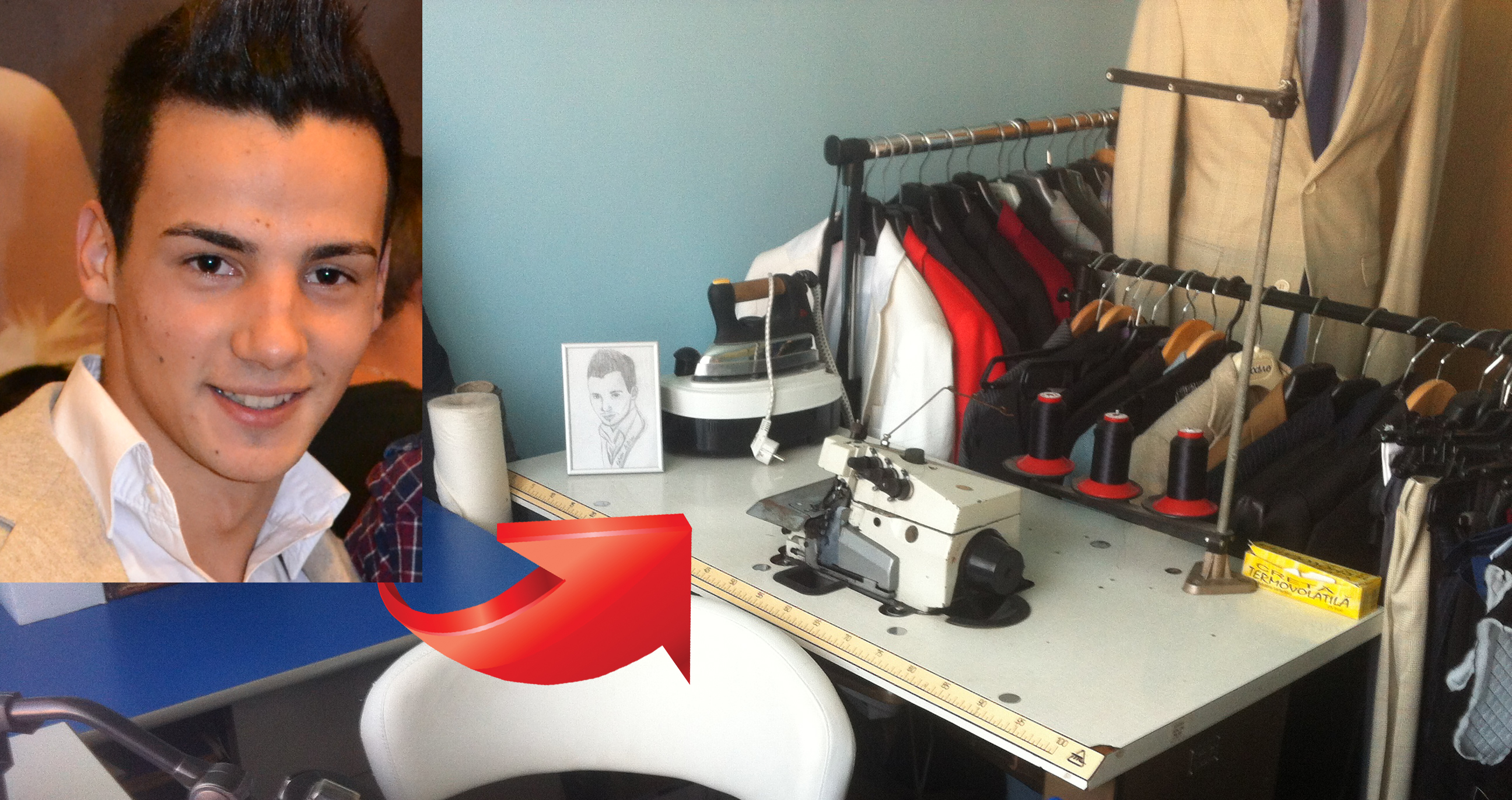 Tanarul creeaza haine chiar in dormitorul sau