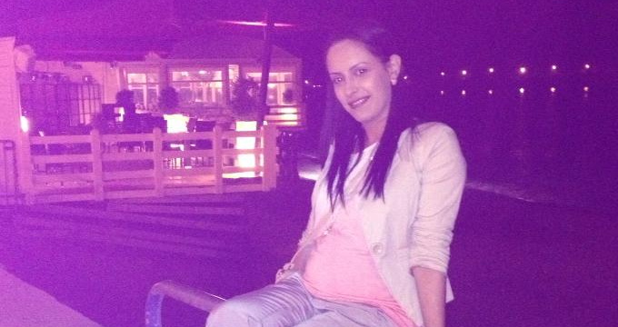 Claudia cu cateva luni inainte de a naste