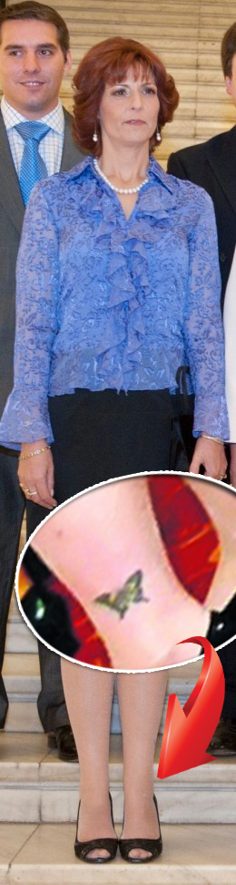 Principesa Maria are un tatuaj discret pe picior