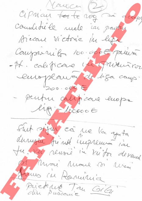 scrisoare gig becali