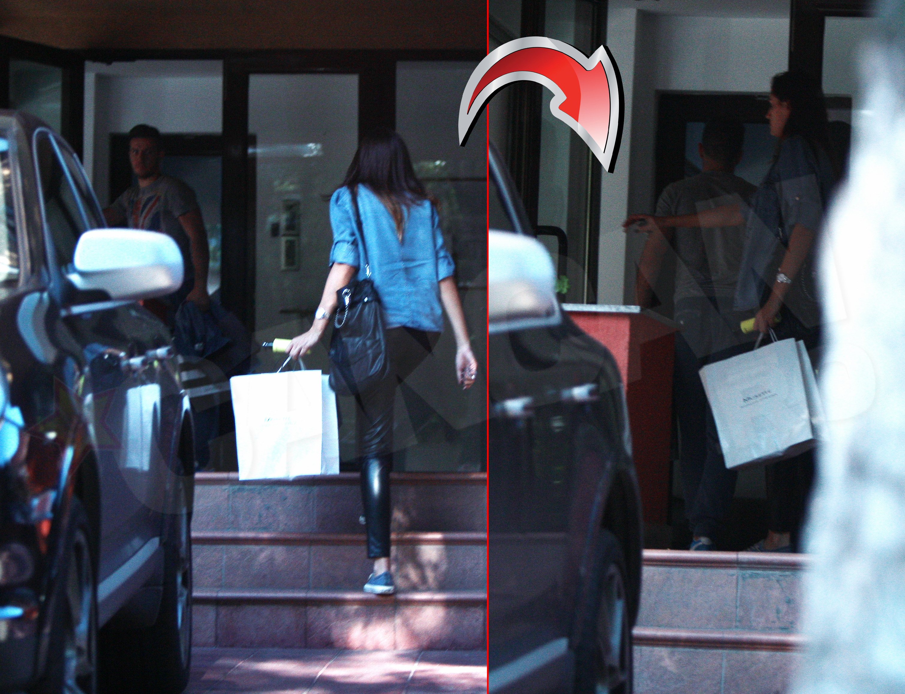 Stelsitul s-a suparat pe iubita si a intrat primul in scara blocului