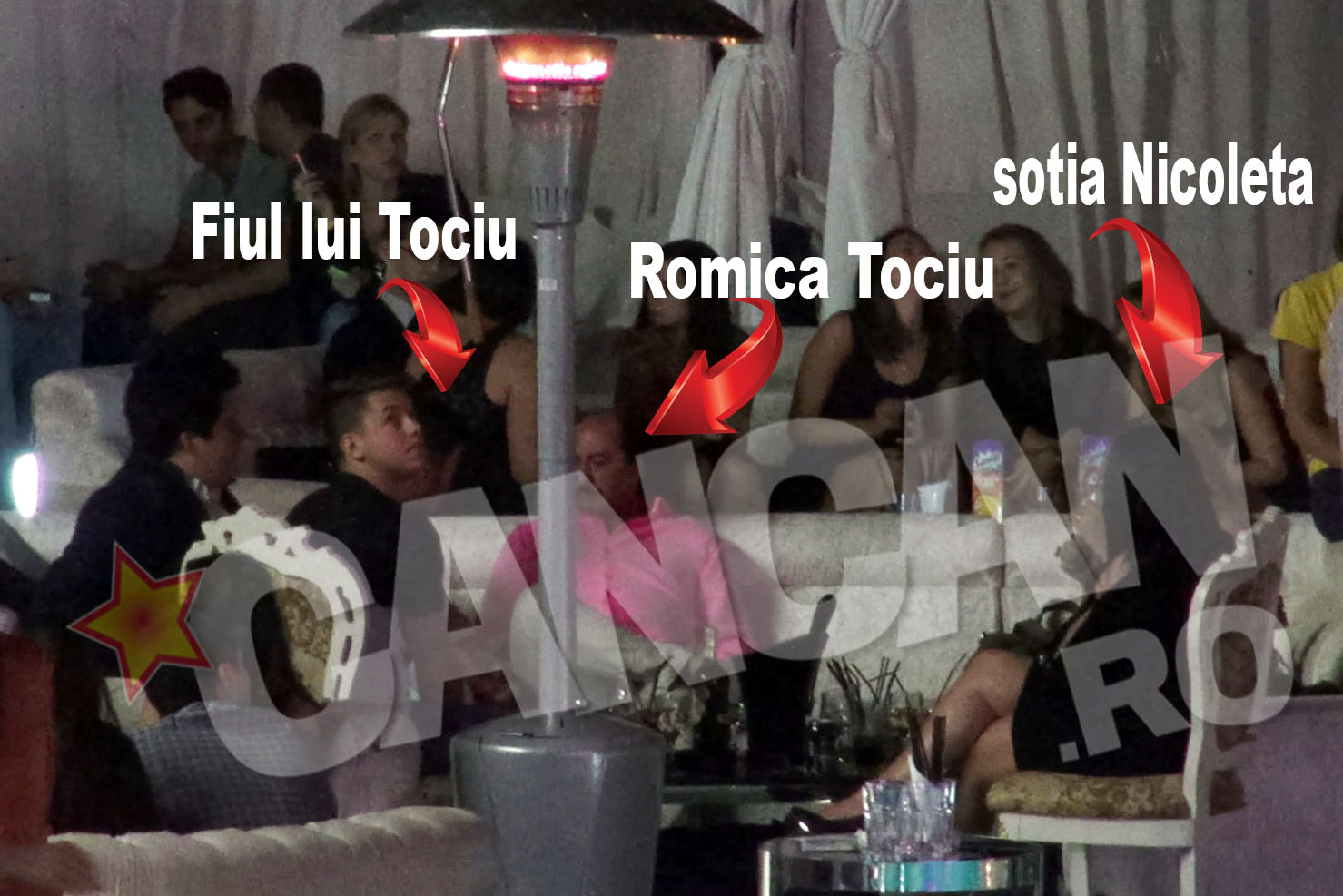 Romica Tociu, sotia sa, Nicoleta si fiul lor si-au petrecut seara de sambata in club