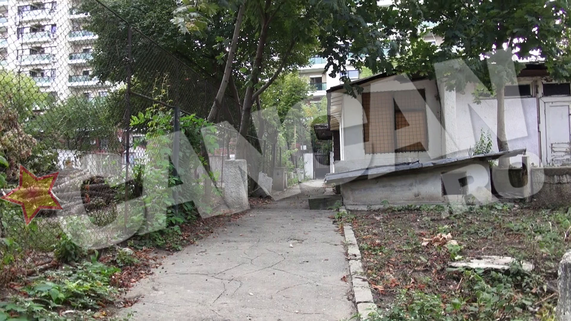 In dreapta, din curtea cu gard de sarma, ar fi iesit cainii care i-ar fi atacat pe copii in rapa. Andrei, fratele cel mare, a resusit sa se salveze fugind pe aceasta alee care ajunge in strada Tuzla, in apropiere de clubul Bamboo