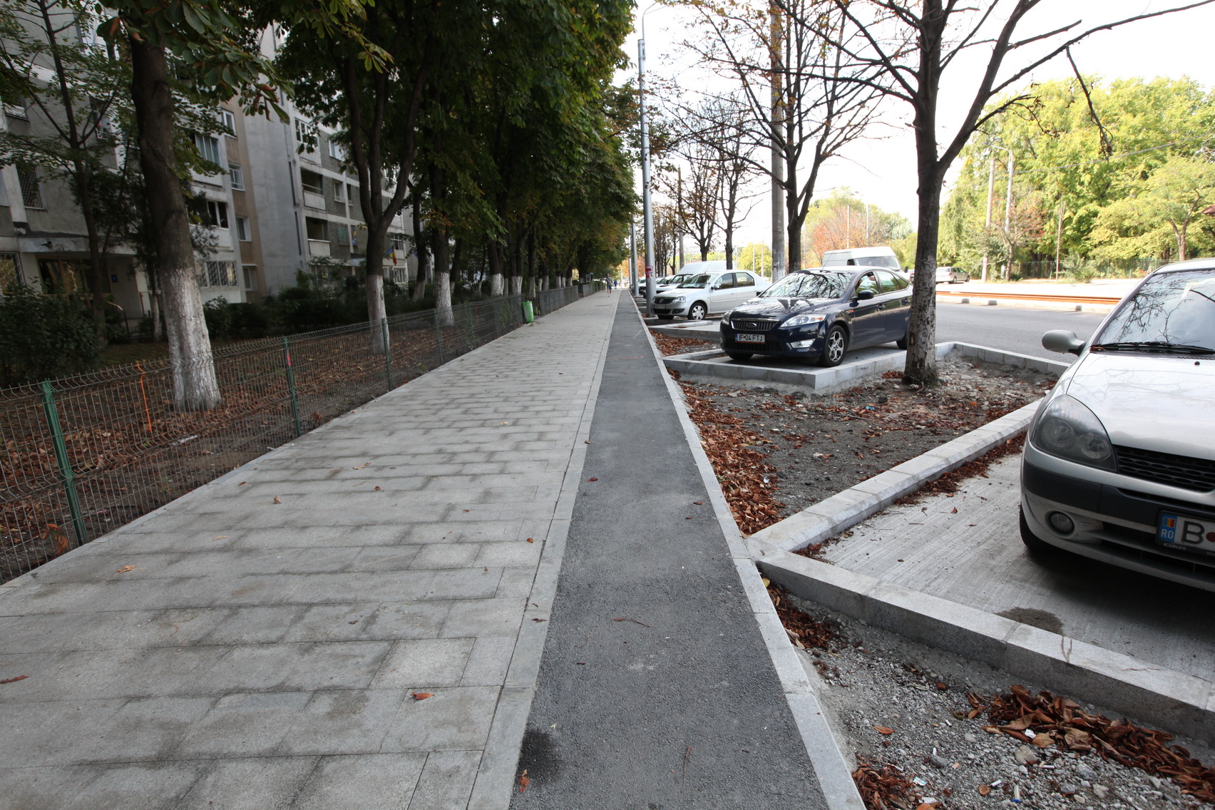 Pista de biciclete pe Bulevardul Rebreanu