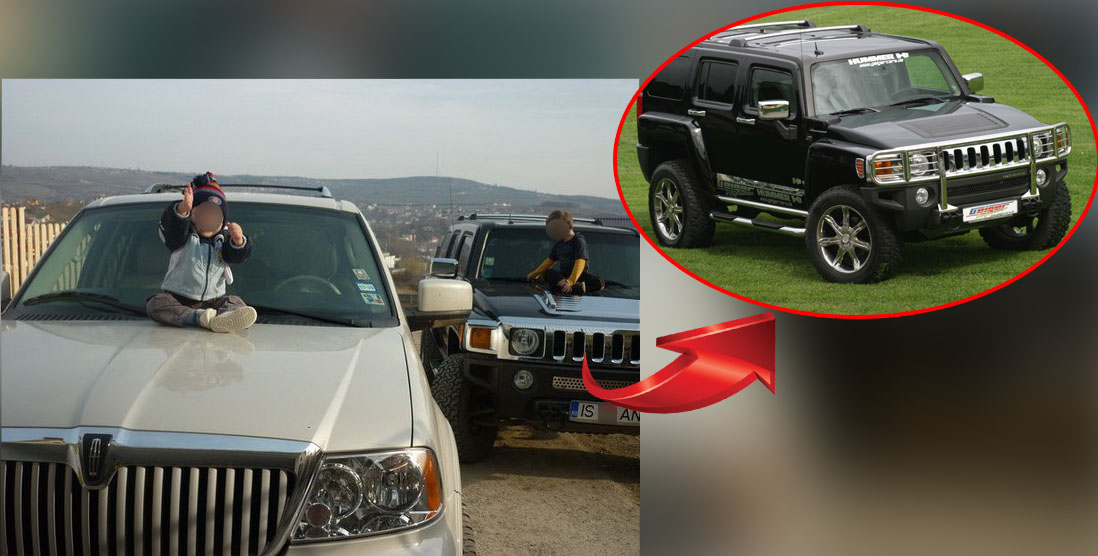 Intr-una din pozele de pe Facebook se regaseste si Hummerul de care s-a despartit anul trecut