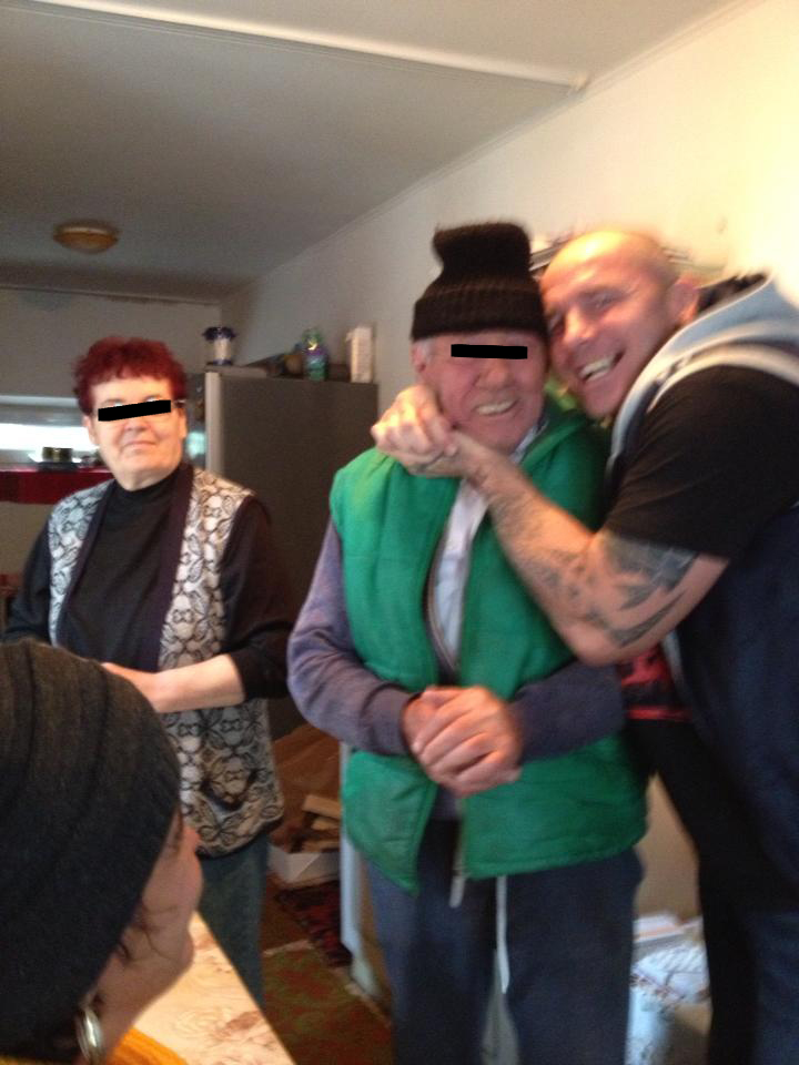 Luptatorul impreuna cu parintii sai