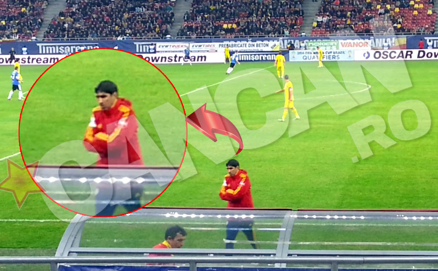 O imagine cat o mie de cuvinte: de furie, Piturca pare negru la fata!