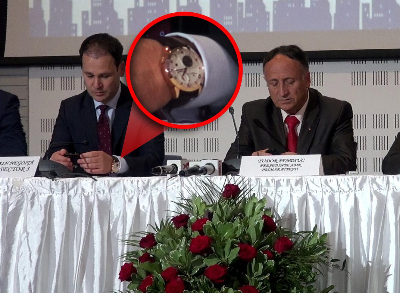 Aflat la prezidiu, Robert Negoita a etalat un ceas foarte scump, semn ca mandatul ii prieste