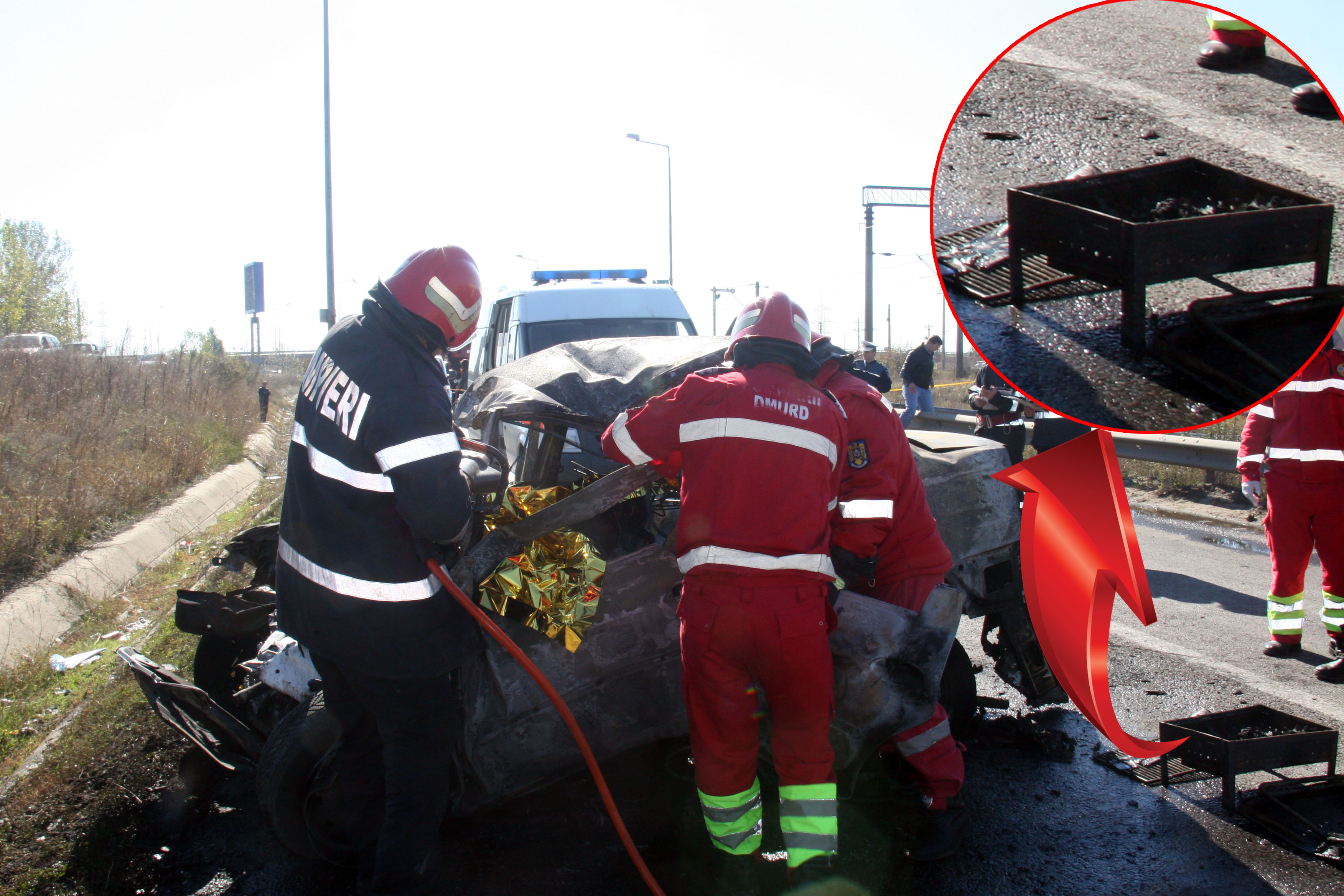 Tinerii aveau in masina un gratar