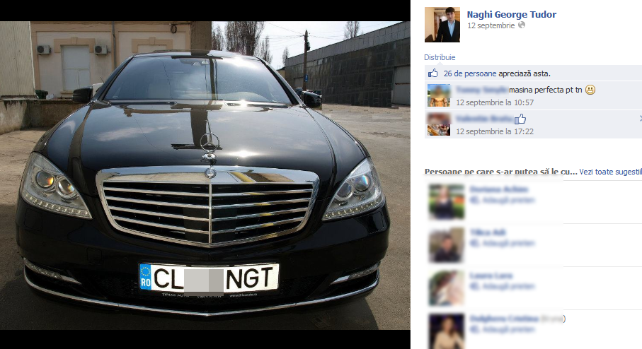 Limuzina cu care se lauda tanarul