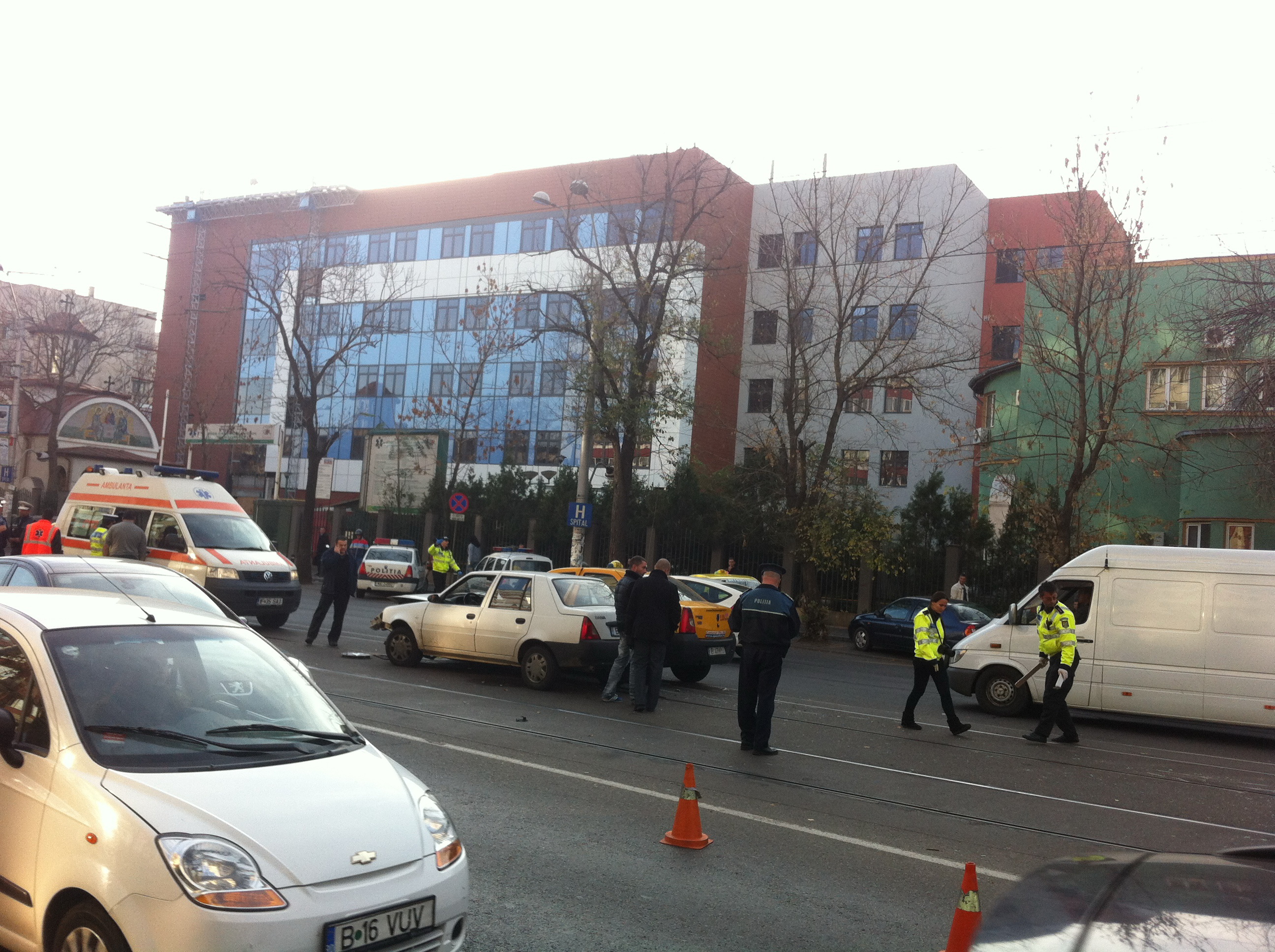 Accidentul s-a produs pe Calea Victoriei