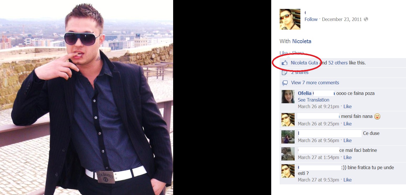 Nicoleta a apreciat pozele amantului