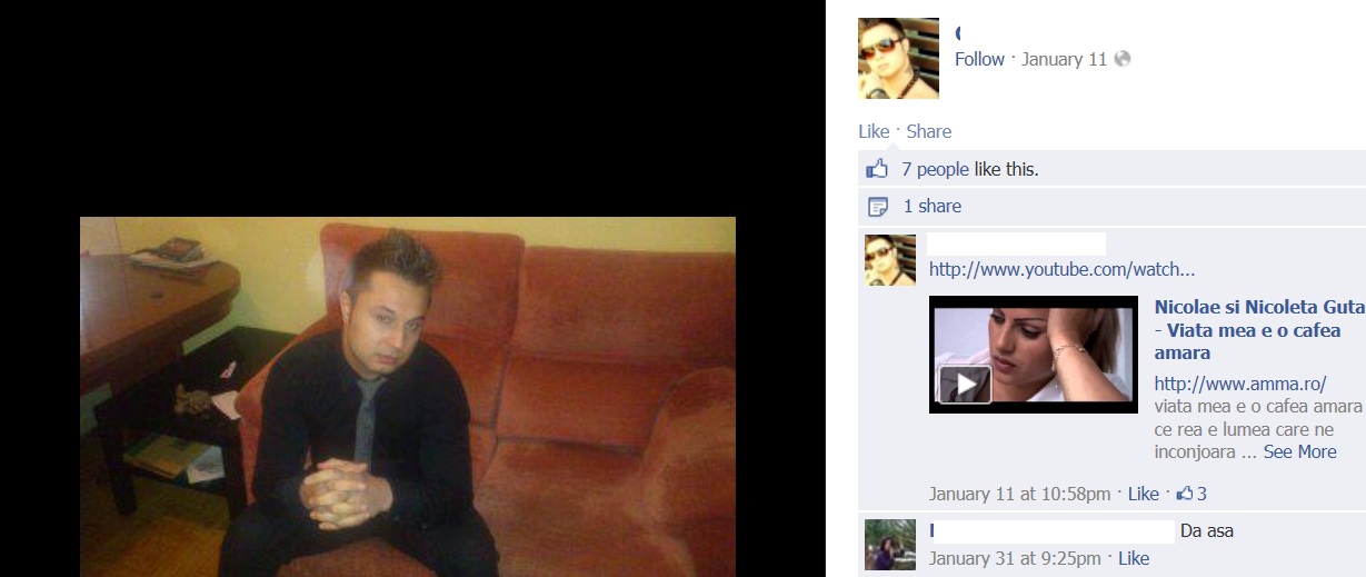 Nicoleta a apreciat pozele amantului