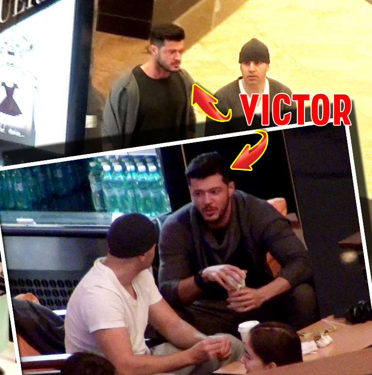 Victor si-a petrecut dupa amiaza cu prietenii, la o cafea, tot la mall