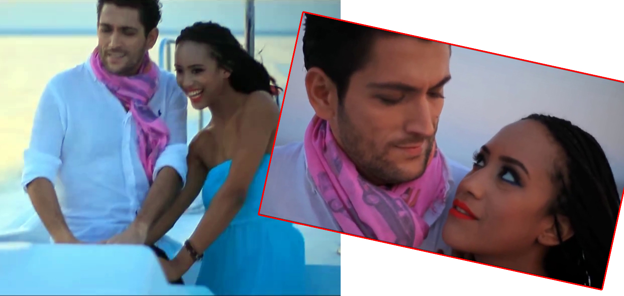 De curand, Sarah a aparut in videoclipul lui Cezar Ouatu